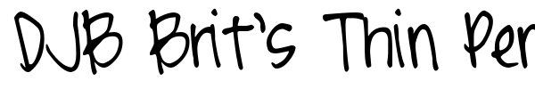 DJB Brit's Thin Pen font preview